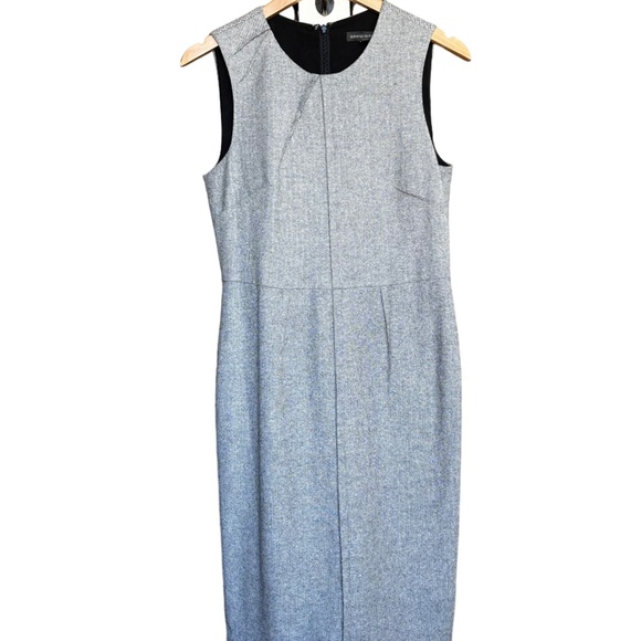 Banana Republic | Women's Pleat Neck Flannel Dress - Picture 1 of 15